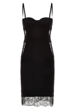 Robe Nuisette Noire Rembourrée à Armatures-Shapewear-SHAPE-ALLURE