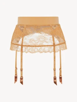 Porte-jarretelles «control Fit» En Lycra® Beige Avec Dentelle De Chantilly-Shapewear-SHAPE-ALLURE