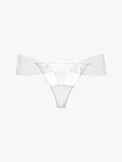 String En Lycra® Blanc Avec Dentelle De Chantilly-Shapewear-SHAPE-ALLURE