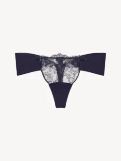 String En Lycra® Noir Avec Dentelle De Chantilly-Shapewear-SHAPE-ALLURE