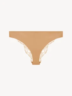 Slip Brésilien Chair Avec Dentelle De Chantilly-Shapewear-SHAPE-ALLURE