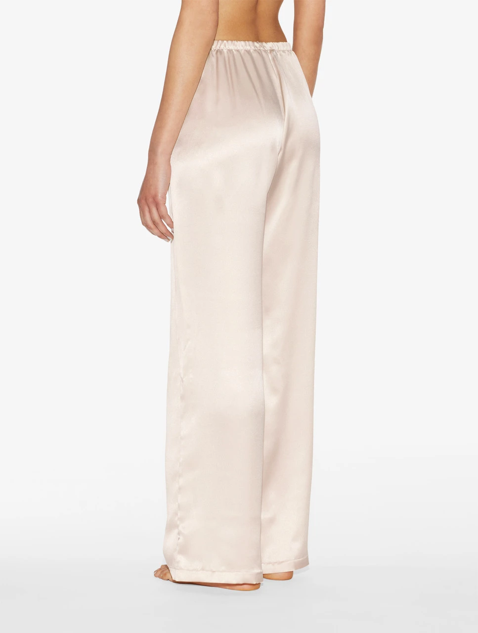Pantalon En Soie Beige Rosé-Lingerie De Nuit En Soie-PETIT MACRAME 3 Pantalon En Soie Beige Rosé-Lingerie De Nuit En Soie-PETIT MACRAME – Image 3