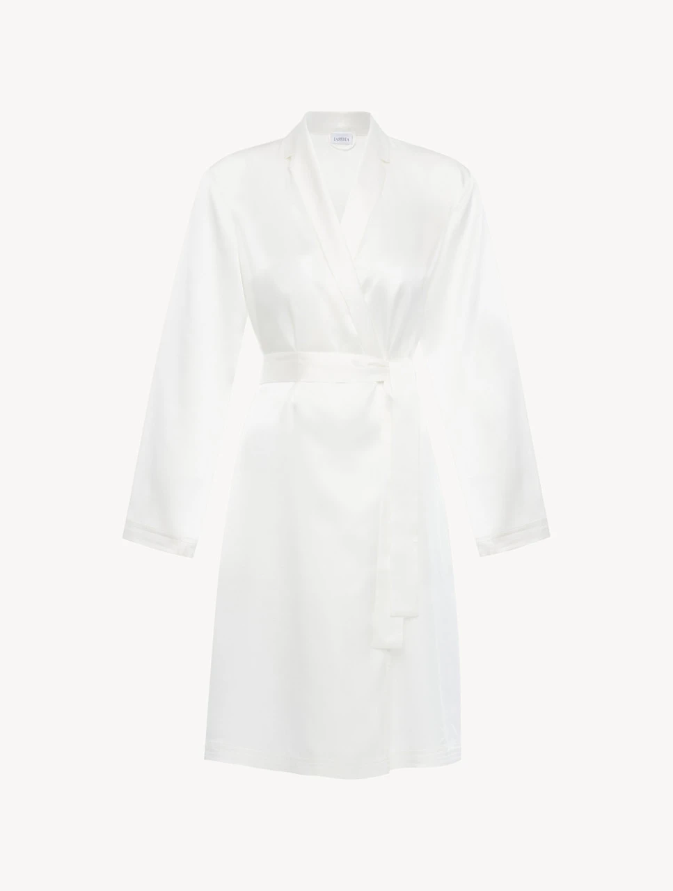 Robe Chambre Courte En Soie Blanche-Lingerie De Nuit En Soie-SILK 1 Robe Chambre Courte En Soie Blanche-Lingerie De Nuit En Soie-SILK