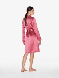 Robe De Chambre Courte En Soie Rose Orchidée-Lingerie De Nuit En Soie-SILK -Mode Lingerie Boutique CFILPD0020293 CO RAG332 2 22740.1649422686