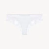 Slip Brésilien En Coton Blanc-Tanga-SOUPLE