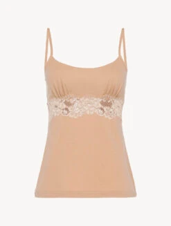Débardeur En Coton Chair Avec Une Elegante Dentelle-Pyjamas-SOUPLE