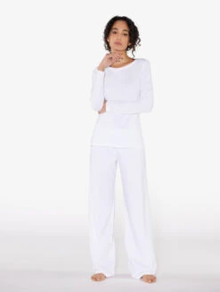 Pantalon En Coton Blanc-Pyjamas-SOUPLE -Mode Lingerie Boutique CFILPD0022759 BN0001 3 54480 16182.1645610873