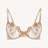Soutien-gorge à Armatures En Lycra® Beige Et Tulle Brodé-Avec Armatures-ZEPHYR