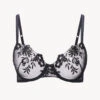 Soutien-gorge à Armatures En Lycra® Noir Et Tulle Brodé-Avec Armatures-ZEPHYR