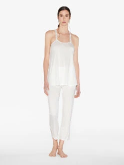 Débardeur En Modal Blanc Cassé Avec Tulle Brodé-Pyjamas-ZEPHYR -Mode Lingerie Boutique CFILPD0040790 NAA017 3 76004 21002.1651759015