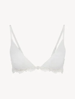 Soutien-gorge Triangle En Tulle Stretch Blanc Cassé-Shapewear-MAISON CONTOURING