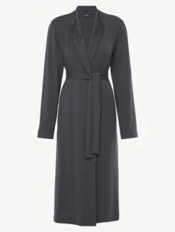 Robe De Chambre Gris Anthracite-Robes De Chambre-MAISON@HOME
