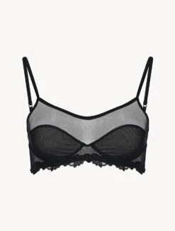 Brassière En Tulle Stretch Noir-Shapewear-MAISON CONTOURING