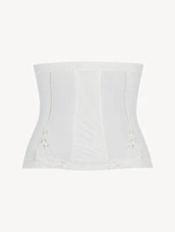 Corset En Tulle Stretch Blanc Cassé-Shapewear-MAISON CONTOURING