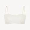 Soutien-gorge Bandeau Blanc Cassé Sans Armatures Avec Macramé-Rembourré-PETIT MACRAME