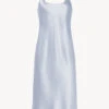 Chemise De Nuit En Soie Bleu Clair-Lingerie De Nuit En Soie-SILK