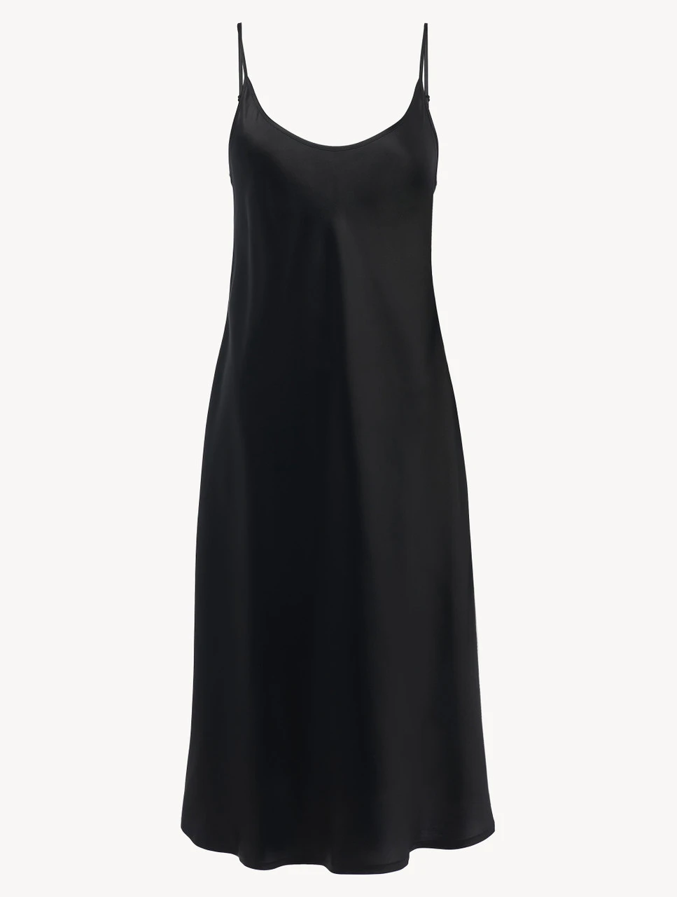 Chemise De Nuit En Soie Noire-Lingerie De Nuit En Soie-SILK 1 Chemise De Nuit En Soie Noire-Lingerie De Nuit En Soie-SILK