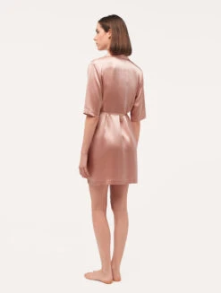 Chemise De Nuit Longue En Soie Rose-Lingerie De Nuit En Soie-SILK -Mode Lingerie Boutique CFILPD0046940 RAG195 2 56163 16607.1606732279