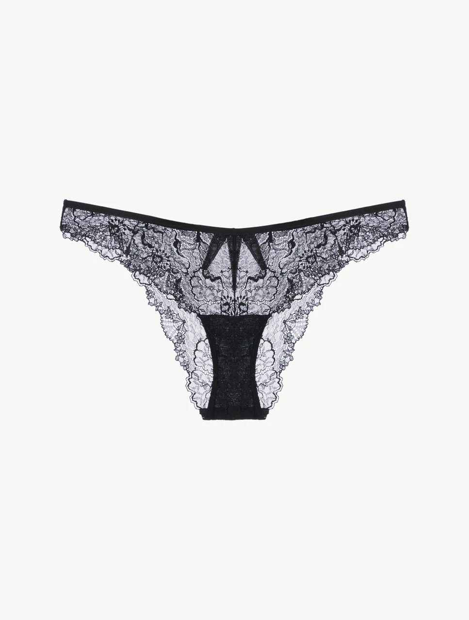 Tanga En Noir Avec Dentelle Leavers-Tanga-DIAMANTE 1 Tanga En Noir Avec Dentelle Leavers-Tanga-DIAMANTE