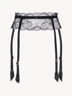 Porte-jarretelles Noir Avec Dentelle Leavers-Porte-Jarretelles-DIAMANTE