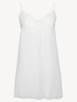 Nuisette Blanc Cassé Avec Dentelle Leavers En Coton-Nuisettes-PER SEMPRE