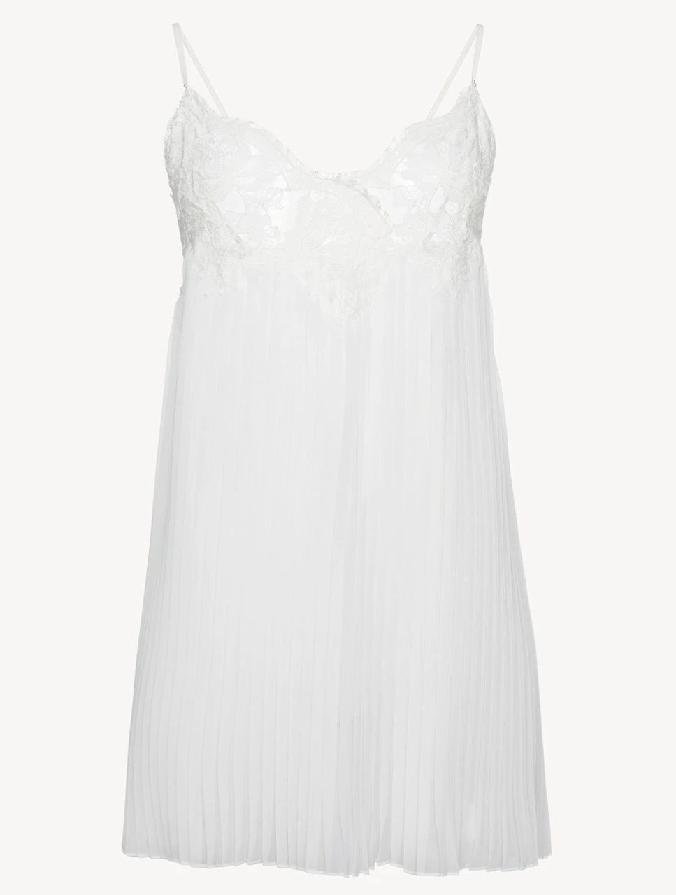 Nuisette Blanc Cassé Avec Dentelle Leavers En Coton-Nuisettes-PER SEMPRE 1 Nuisette Blanc Cassé Avec Dentelle Leavers En Coton-Nuisettes-PER SEMPRE