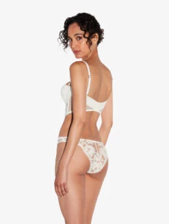 Soutien-gorge Bandeau Blanc Cassé Avec Dentelle Leavers En Coton-Rembourré-PER SEMPRE -Mode Lingerie Boutique CFILPD004973 NAA017 2 41961 01367.1684151385