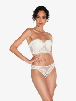 Soutien-gorge Bandeau Blanc Cassé Avec Dentelle Leavers En Coton-Rembourré-PER SEMPRE -Mode Lingerie Boutique CFILPD004973 NAA017 3 21419 67379.1684151385