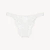 Tanga Blanc Cassé Avec Dentelle Leavers En Coton-Tanga-PER SEMPRE