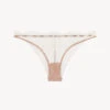 Culotte Beige Et Rose Nude Avec Dentelle Leavers-Tanga-POESIA
