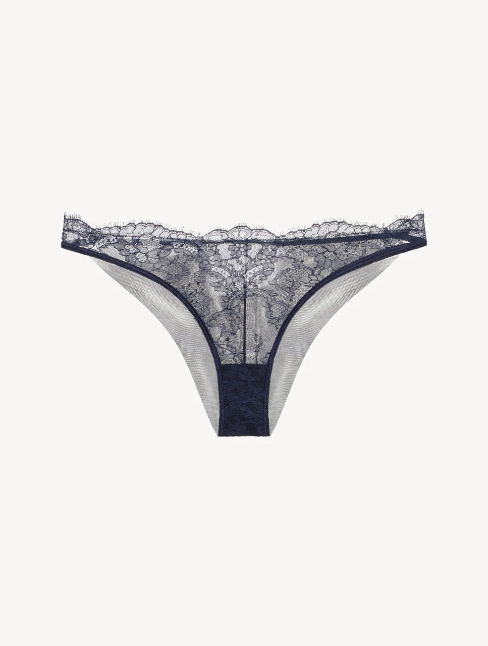 Culotte Bleue Acier Et Noir Avec Dentelle Leavers-Tanga-POESIA 1 Culotte Bleue Acier Et Noir Avec Dentelle Leavers-Tanga-POESIA