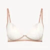 Brassière Beige Et Rose Nude Avec Dentelle Leavers-Brassière-POESIA