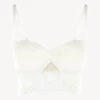 Brassière Sans Bretelles En Lycra® Blanc Avec Dentelle De Chantilly-Shapewear-SHAPE-ALLURE