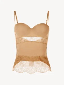Corset En Lycra® Et Dentelle De Chantilly Nude-Shapewear-SHAPE-ALLURE