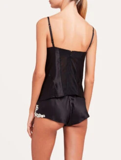 Bustier Noir En Satin De Soie-Bodys & Bustiers-MAISON -Mode Lingerie Boutique CFILPD906182 DL NR0202 2 74365 35232.1632324313