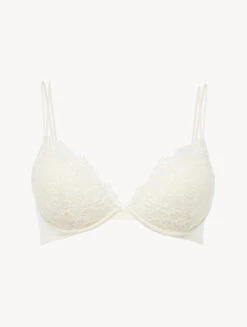 Soutien-gorge Blanc Push-up En Macramé-Rembourré-PETIT MACRAME