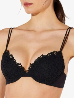 Soutien-gorge Noir Push-up-Rembourré-PETIT MACRAME -Mode Lingerie Boutique CFILPD906397 NR0002 5 33485 44659.1660906649