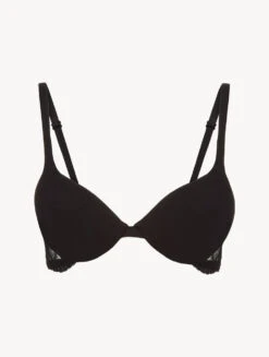 Soutien-gorge Push-up En Coton Noir-Rembourré-SOUPLE