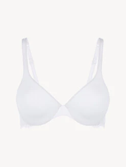 Soutien-gorge à Armatures En Coton Et Dentelle Blanc-Avec Armatures-SOUPLE
