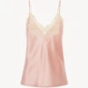 Débardeur En Satin De Soie De Couleur Rose-Lingerie De Nuit En Soie-MAISON