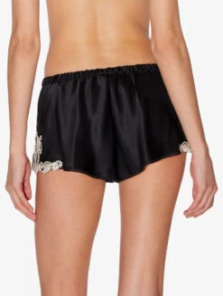 Hipster En Soie Noire Avec Broderie En Guipure «frastaglio» Ivoire-Lingerie De Nuit En Soie-MAISON -Mode Lingerie Boutique CFILPDN019228 NR0202 2 55086 26964.1647517697