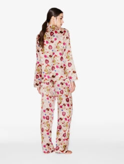 Pyjama En Soie Avec Imprimé Floral-Lingerie De Nuit En Soie-SILK -Mode Lingerie Boutique CFILPDN020288 S5 MUW105 2 76546 41465.1657817563
