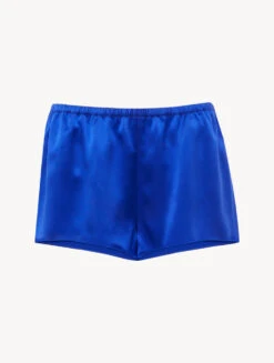 Short De Pyjama En Soie Bleu électrique-Lingerie De Nuit En Soie-SILK