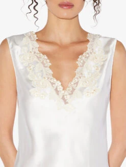 Top En Satin De Soie Blanc Avec Broderie En Guipure «frastaglio»-Lingerie De Nuit En Soie-MAISON -Mode Lingerie Boutique CFILPDN046480 NA0231 5 47448.1652273482