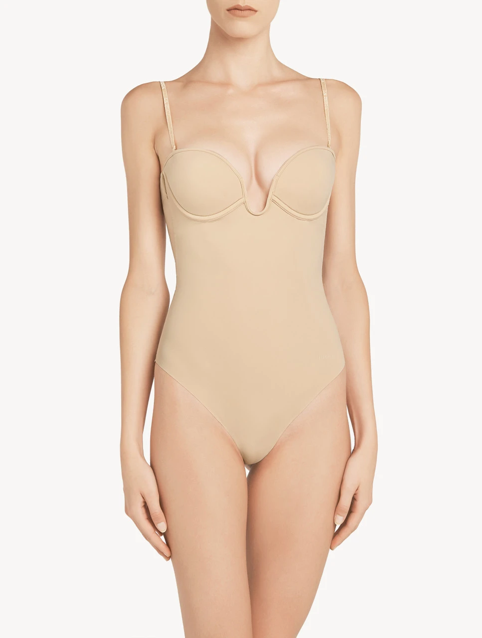 Body Couleur Café Crème Avec Soutien-gorge à Armature Ultra-plongeant Et Ampliforme-Shapewear-SECOND SKIN 2 Body Couleur Café Crème Avec Soutien-gorge à Armature Ultra-plongeant Et Ampliforme-Shapewear-SECOND SKIN – Image 2