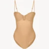 Body Couleur Café Amaretto Avec Soutien-gorge à Armature Ultra-plongeant Et Ampliforme-Shapewear-SECOND SKIN