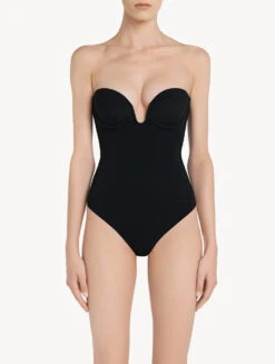 Body Couleur Café Noir Avec Soutien-gorge à Armature Ultra-plongeant Et Ampliforme-Shapewear-SECOND SKIN -Mode Lingerie Boutique CFIPLM002871 NRB010 3 84595.1593123303