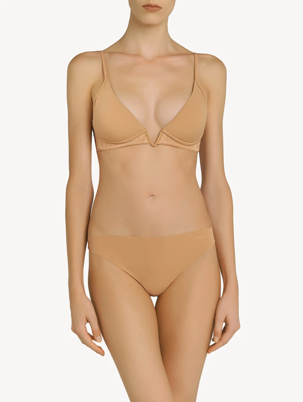 Soutien-gorge Triangle Couleur Café Amaretto, Plongeant, Ampliforme Et Sans Armature-Shapewear-SECOND SKIN 2 Soutien-gorge Triangle Couleur Café Amaretto, Plongeant, Ampliforme Et Sans Armature-Shapewear-SECOND SKIN – Image 2