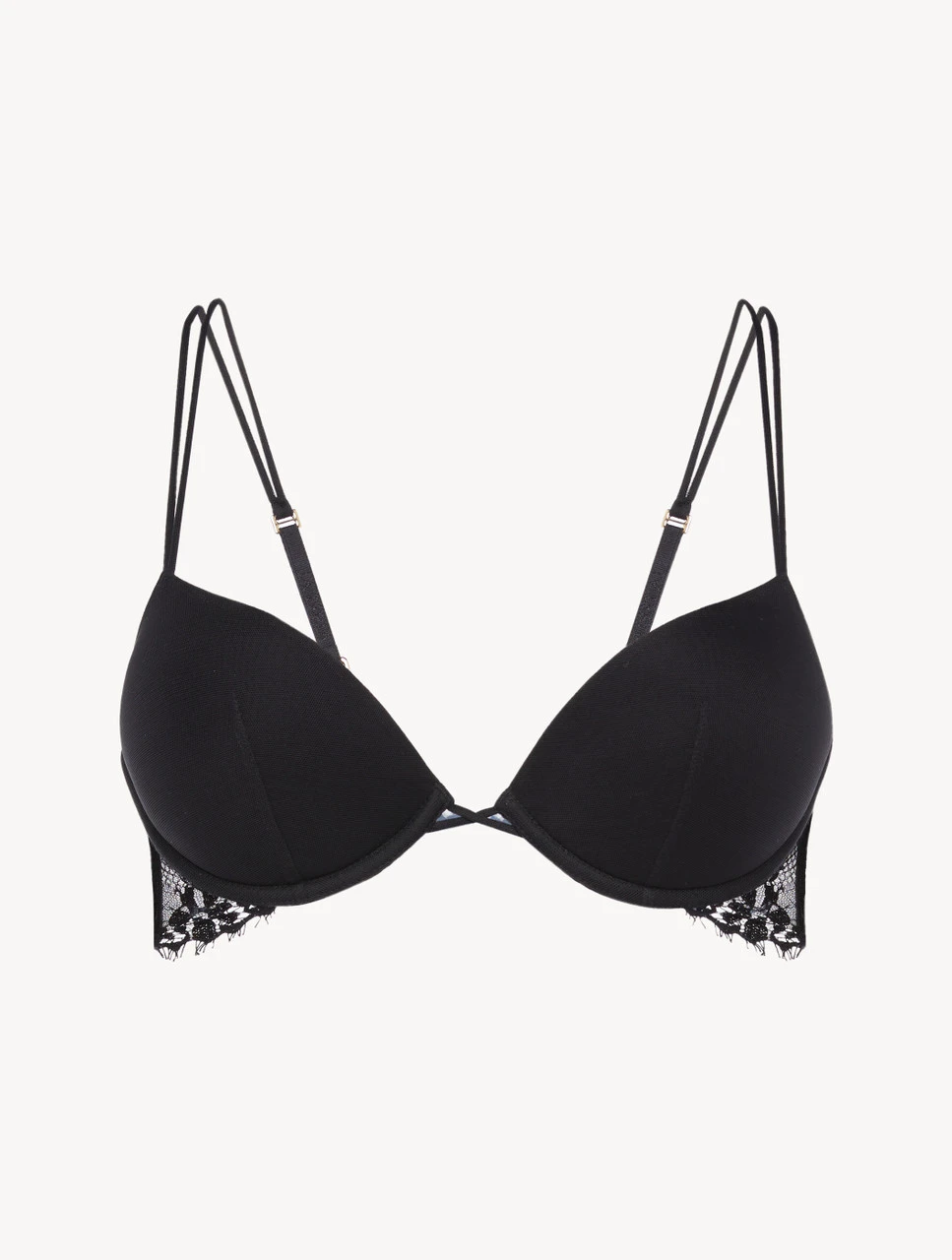 Soutien-gorge Push-up Ampliforme Noir Avec Finitions En Dentelle Leavers-Rembourré-EXOTIQUE 1 Soutien-gorge Push-up Ampliforme Noir Avec Finitions En Dentelle Leavers-Rembourré-EXOTIQUE