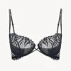 Soutien-gorge Corbeille Noir Avec Armatures Et Détails En Dentelle Leavers-Avec Armatures-EXOTIQUE